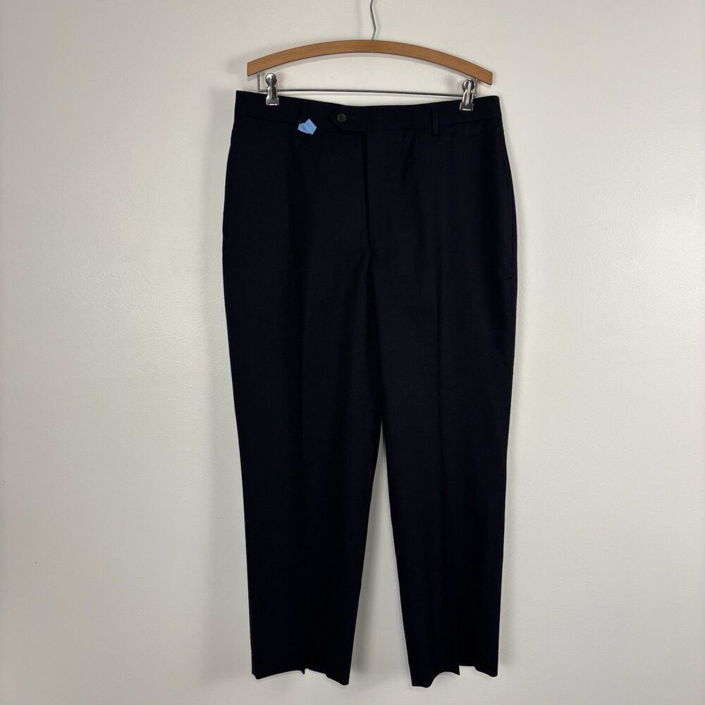 Jos. A. Bank Men's Suit Dress Pants Black Wool Cashmere Andrew Fit 34x28